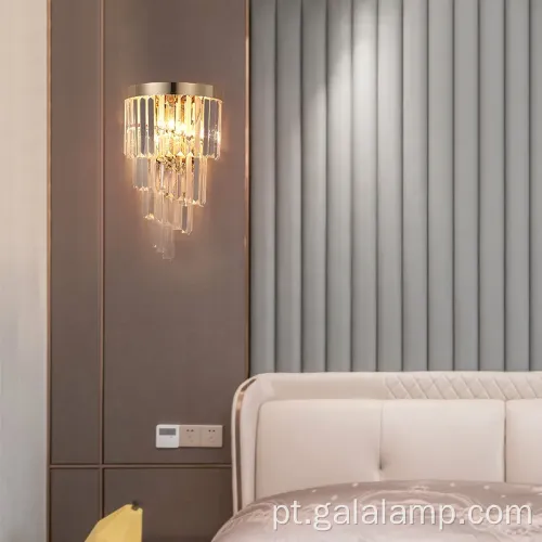 Lustre de cristal nórdico para decoração de quarto luxuosa